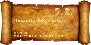 Theobald Károly névjegykártya