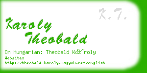 karoly theobald business card